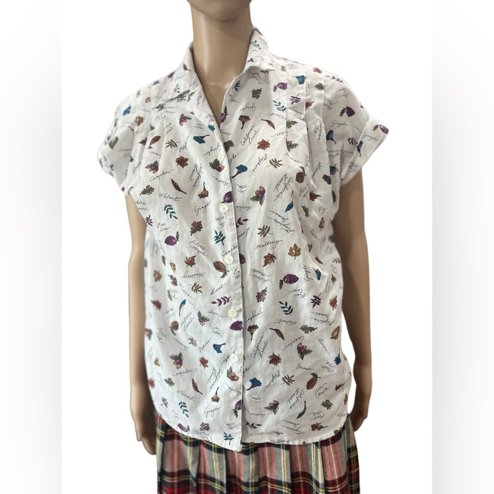 Vintage 80s Caliche Collection Colorful Geo Abstract Button Down Shirt MEDIUM